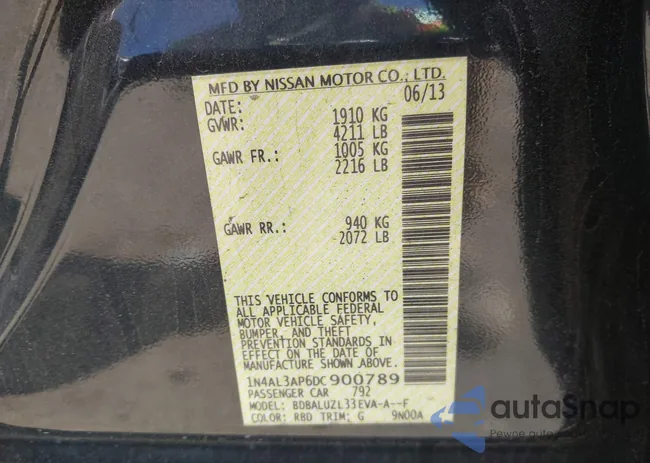 1N4AL3AP6DC900789: 43061482