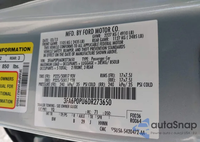 3FA6P0PU6DR273650: 43061499