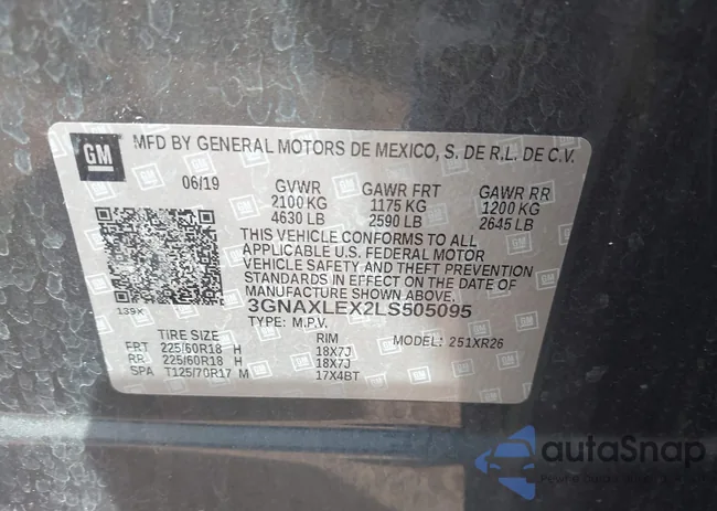 3GNAXLEX2LS505095: 43061516