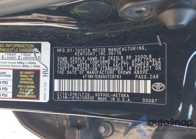 4T1BK1EBXGU228783: 43061602