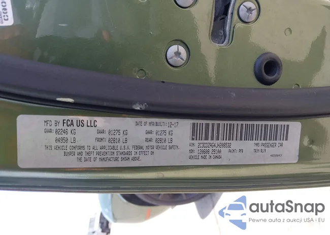 2C3CDZAG4JH208532: 43061618