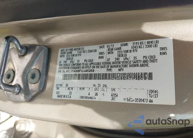 5LMCJ1A99FUJ45268: 43061632