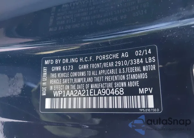 WP1AA2A21ELA90468: 43061668