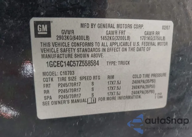 1GCEC14C57Z558584: 43061779