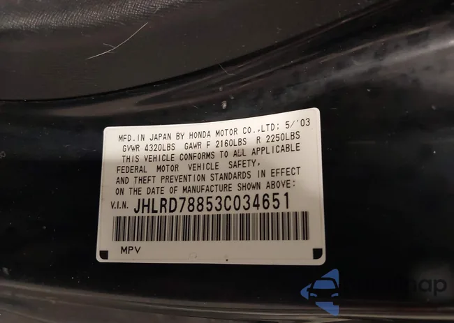 JHLRD78853C034651: 43060855