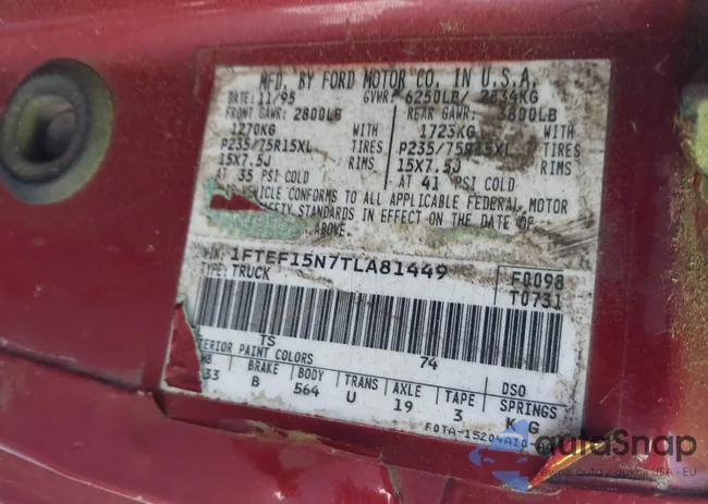 1FTEF15N7TLA81449: 43060906