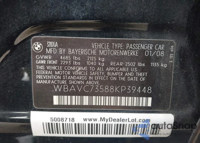 WBAVC73588KP39448: 43060940