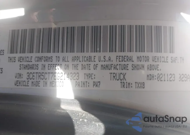 3C6TR5CT7EG214323: 43061053