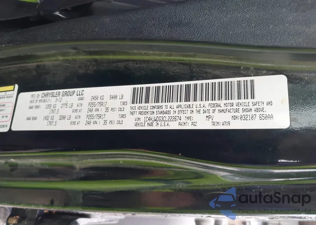 1C4HJWDG3CL222674: 43061068