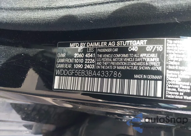 WDDGF5EB3BA433786: 43061157