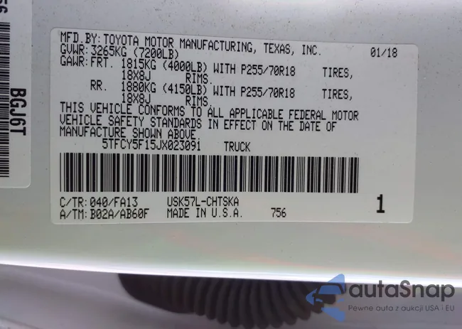 5TFCY5F15JX023091: 43062217