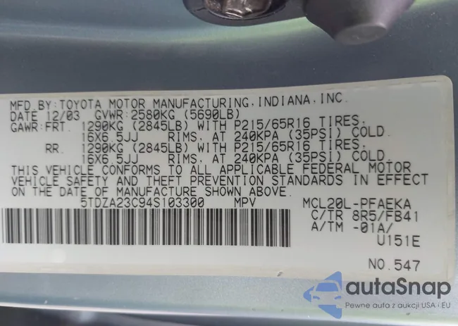 5TDZA23C94S103300: 43062280