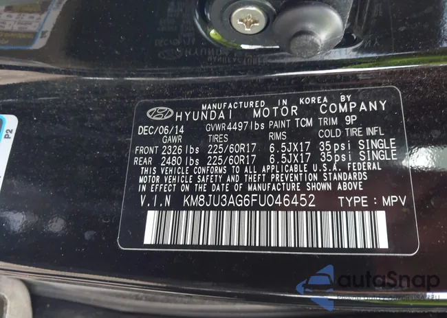 KM8JU3AG6FU046452: 43062388