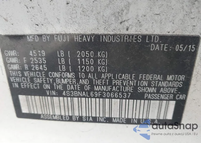 4S3BNAL69F3066537: 43062412