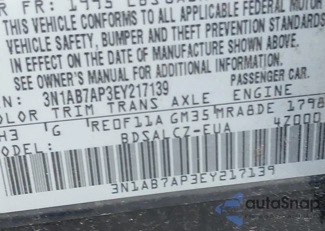 3N1AB7AP3EY217139: 43062429