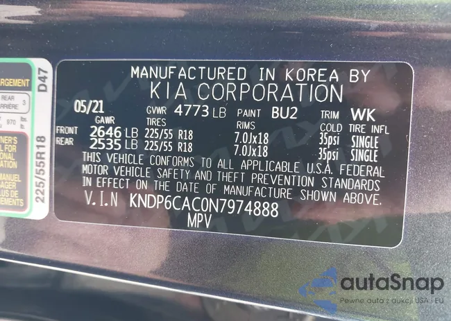 KNDP6CAC0N7974888: 43062467