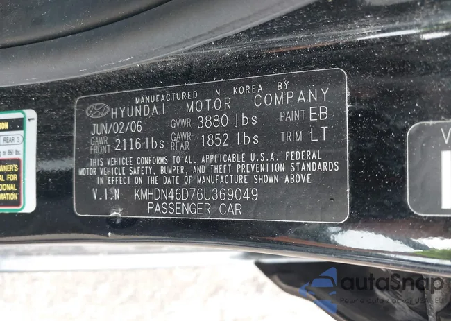 KMHDN46D76U369049: 43062586