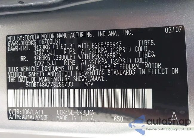 5TDBT48A77S286733: 43062601