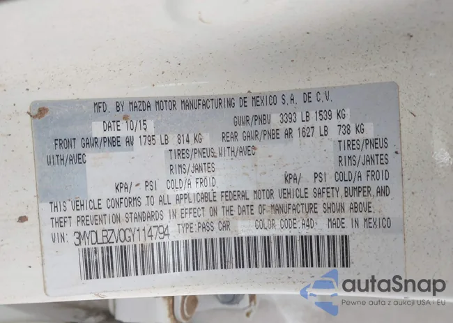 3MYDLBZV0GY114794: 43062602