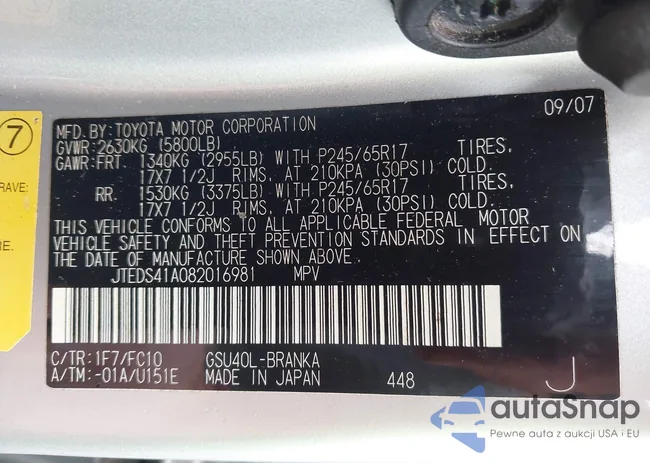 JTEDS41A082016981: 43062653