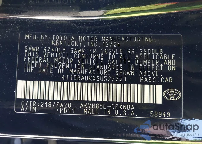 4T1DBADKXSU522221: 43062666