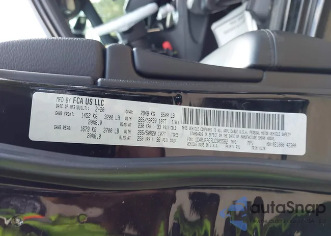 1C4RJFAG7LC305582: 43062727