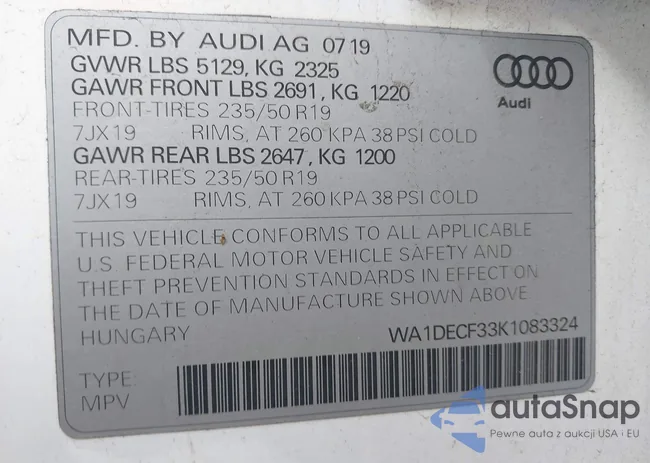 WA1DECF33K1083324: 43061842