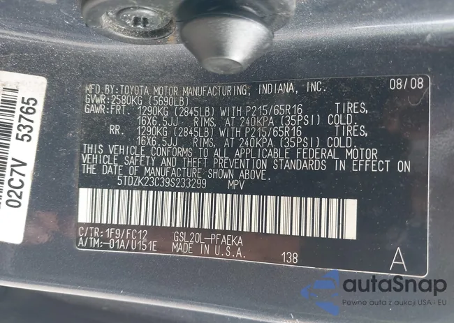 5TDZK23C39S233299: 43061853