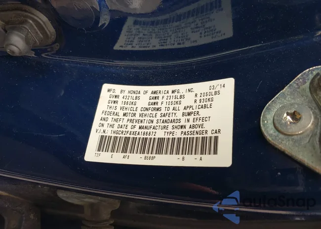 1HGCR2F8XEA186872: 43061892