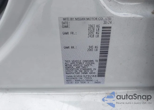 1N4BL4CV0SN329288: 43061898