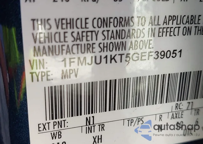 1FMJU1KT5GEF39051: 43061927