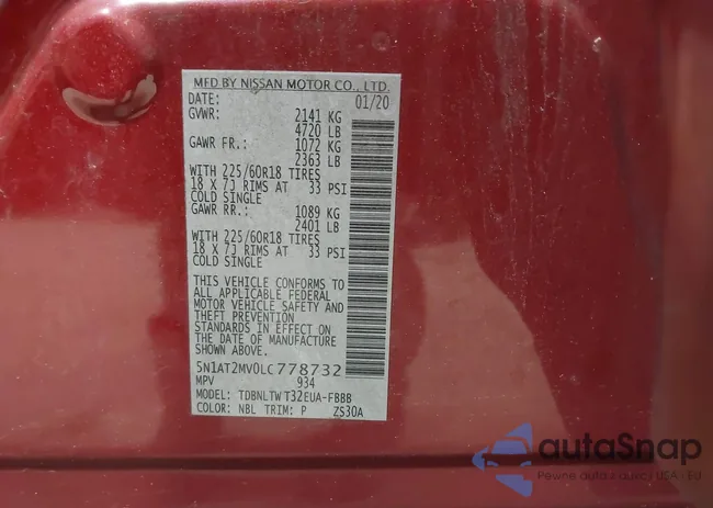 5N1AT2MV0LC778732: 43061958