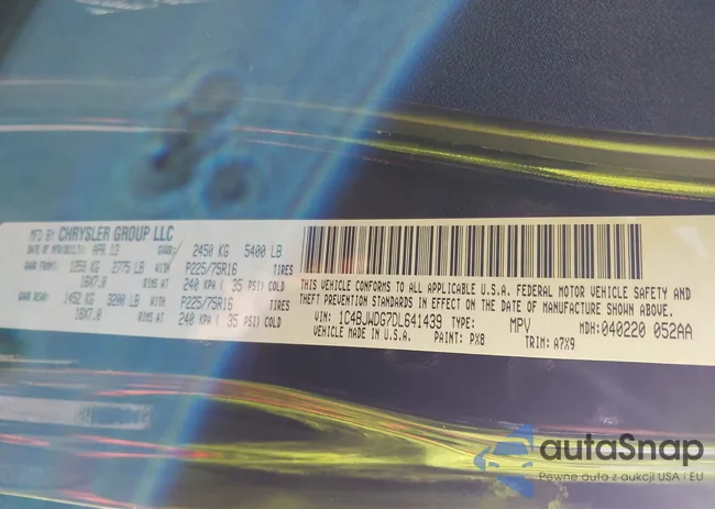 1C4BJWDG7DL641439: 43061994