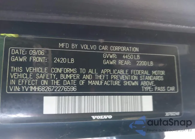 YV1MH682672276596: 43062005