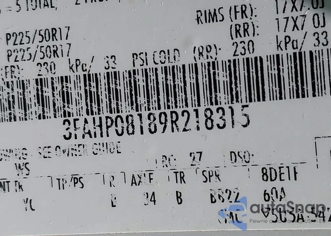 3FAHP08189R218315: 43062059