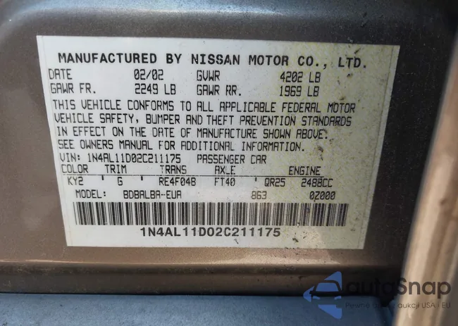 1N4AL11D02C211175: 43062120