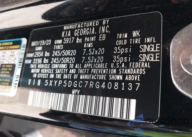 5XYP5DGC7RG408137: 43062143