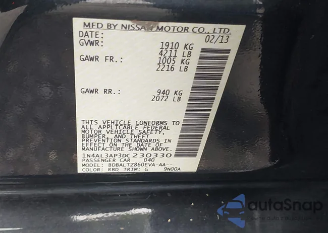 1N4AL3AP3DC230330: 43062148