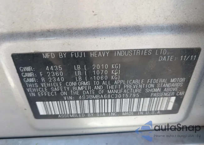 4S3BMBA68C3015795: 43063249