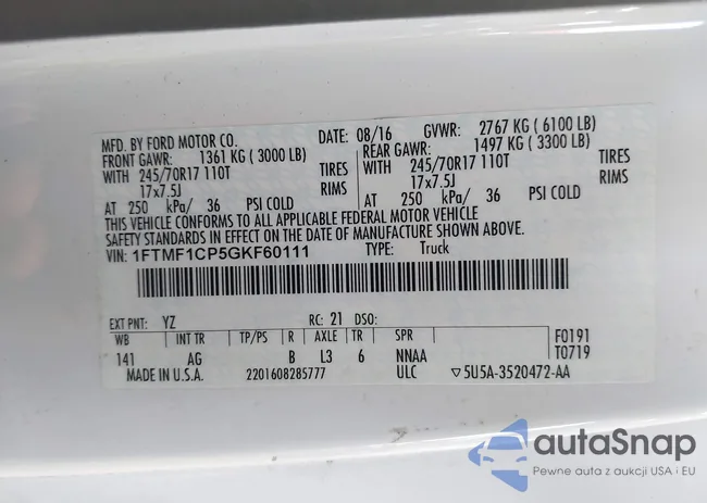 1FTMF1CP5GKF60111: 43063285