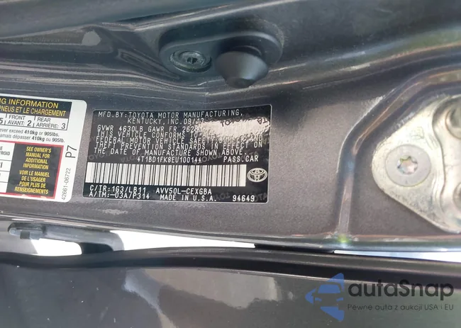 4T1BD1FK8EU100144: 43063340