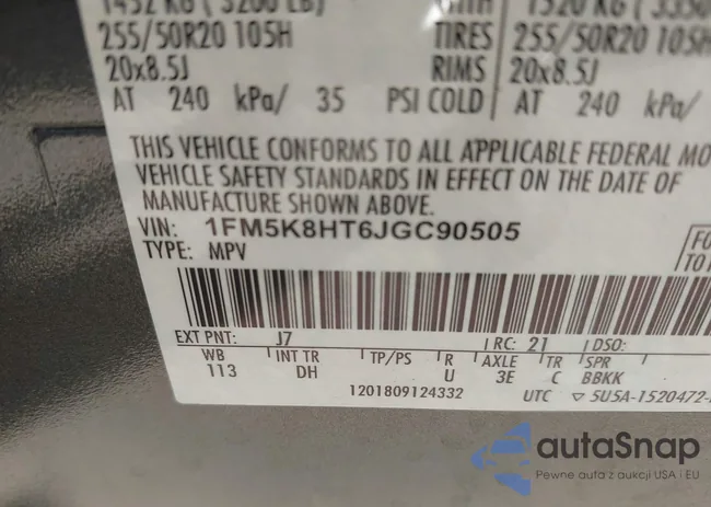 1FM5K8HT6JGC90505: 43063349