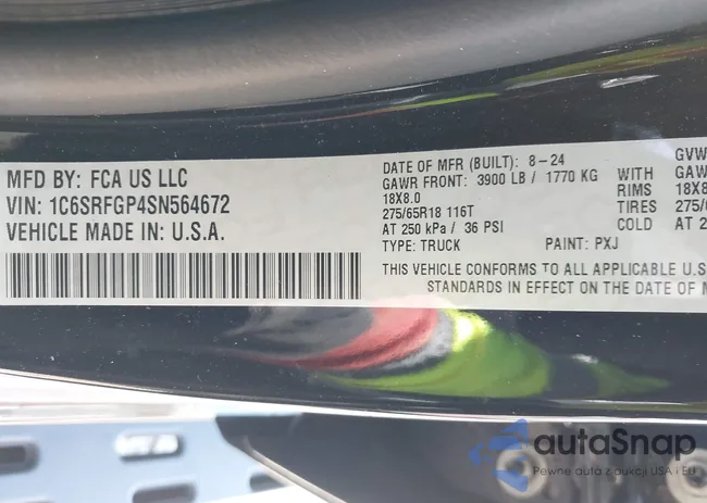 1C6SRFGP4SN564672: 43063367