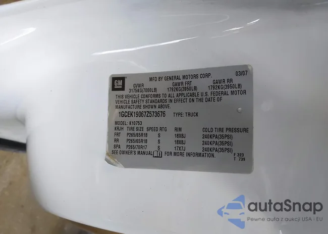 1GCEK19067Z573676: 43063389