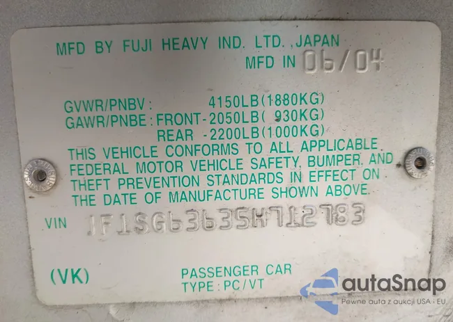 JF1SG63635H712783: 43063490