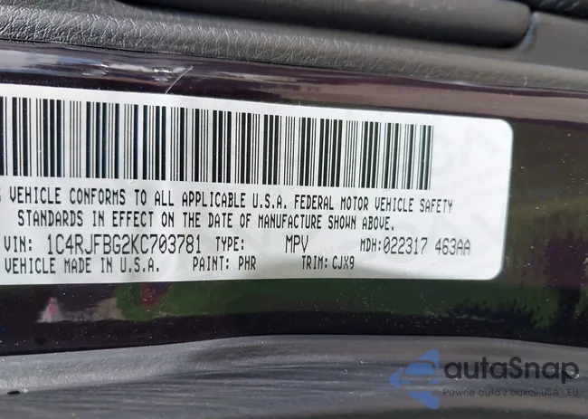 1C4RJFBG2KC703781: 43063633