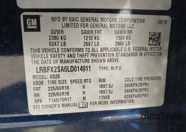 LRBFX2SA6LD014911: 43063634