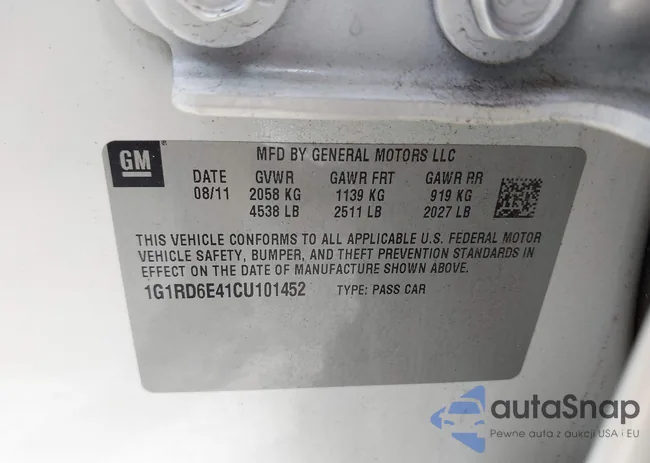 1G1RD6E41CU101452: 43063724