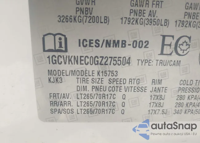 1GCVKNEC0GZ275504: 43062829