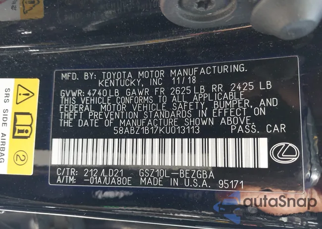 58ABZ1B17KU013113: 43062987